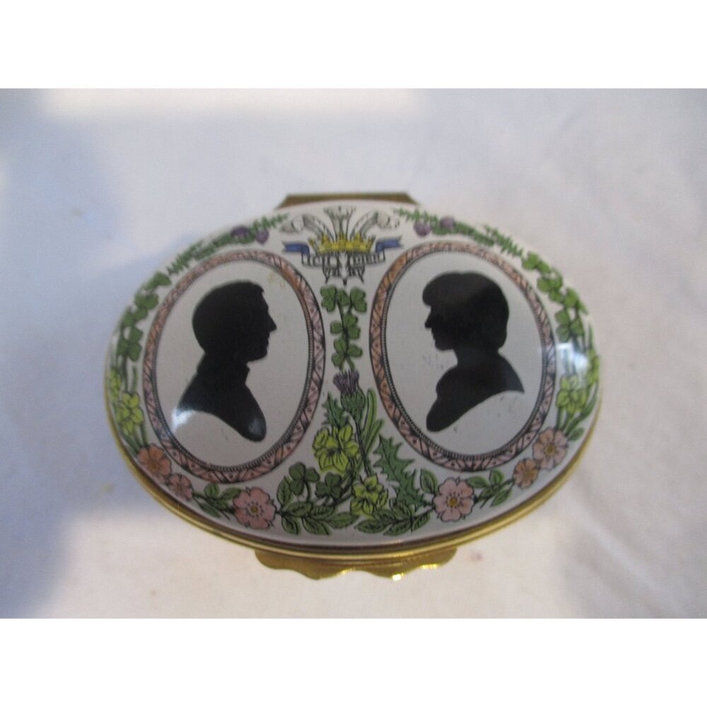Enamel Halcyon Days HRH Prince Charles Lady Diana Royalty England Marriage1981 - Picture 2 of 7